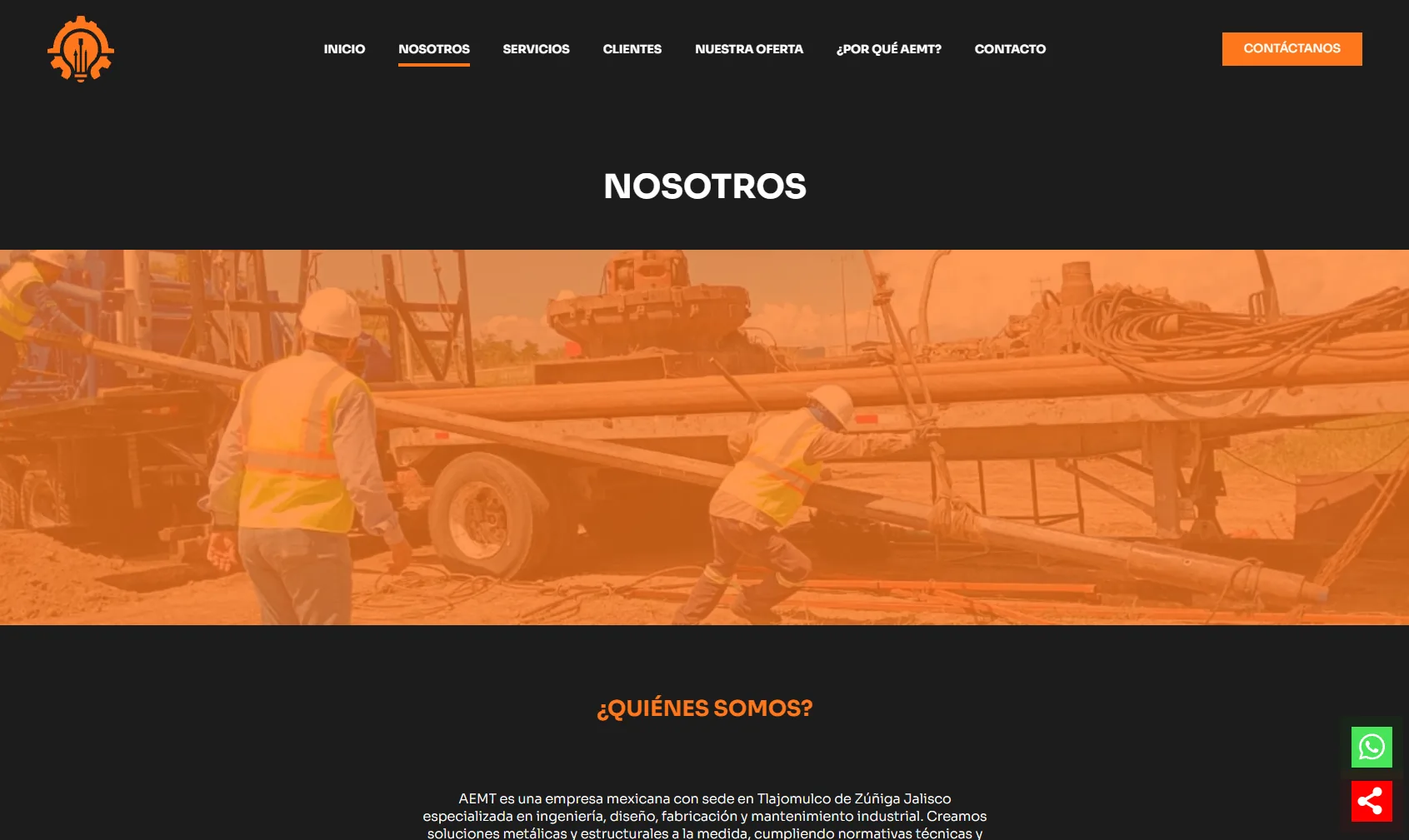 Página corporativa de AEMT
