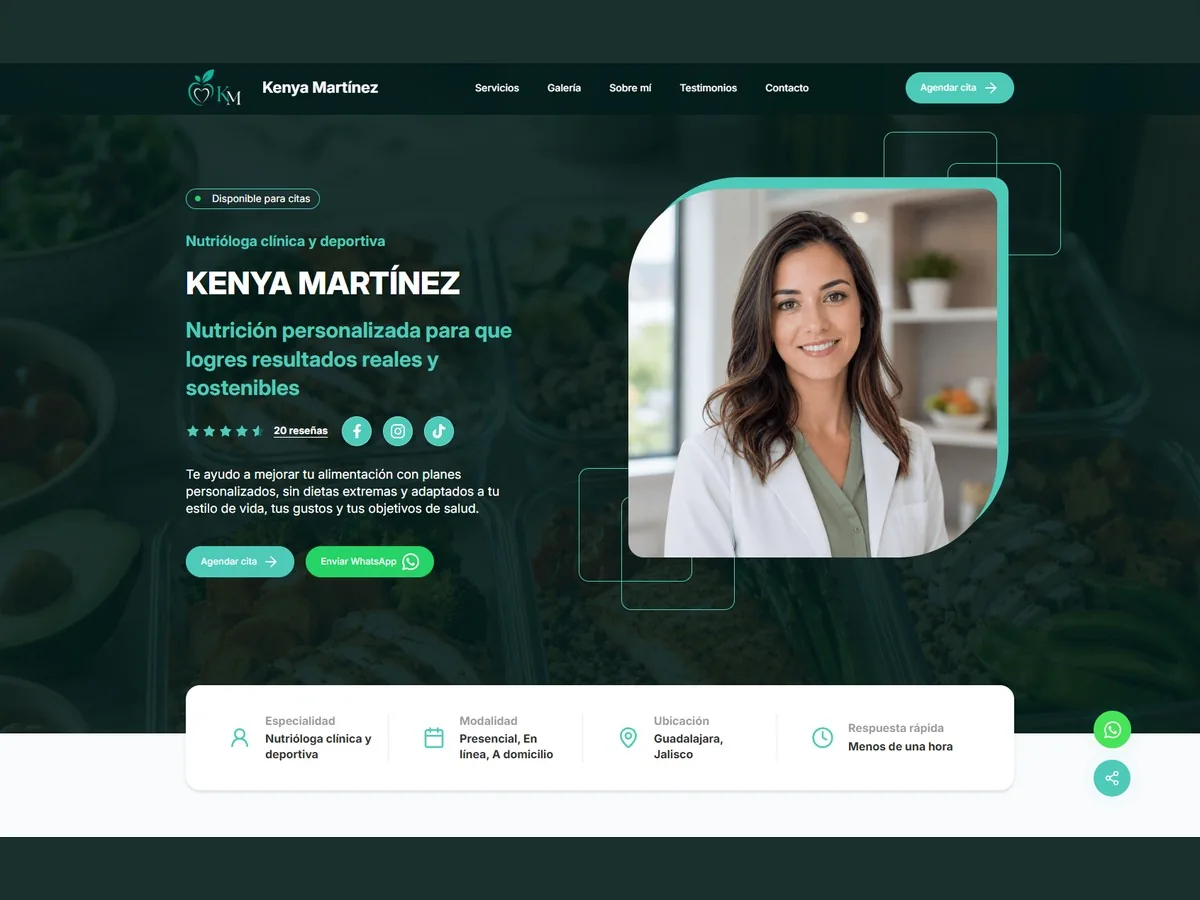Perfil público de una profesional